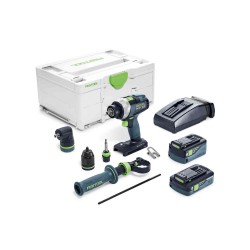 Akumuliatorinis suktuvas-gręžtuvas FESTOOL QuadriveTDC 18/4 5,2/4,0 I-Set