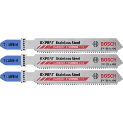 Siaurapjūklio pjūklelis BOSCH Expert Stainless Steel T 118 EHM“, 3 vnt